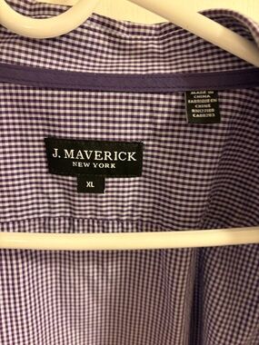 Men's Purple Gingham Dress Shirt